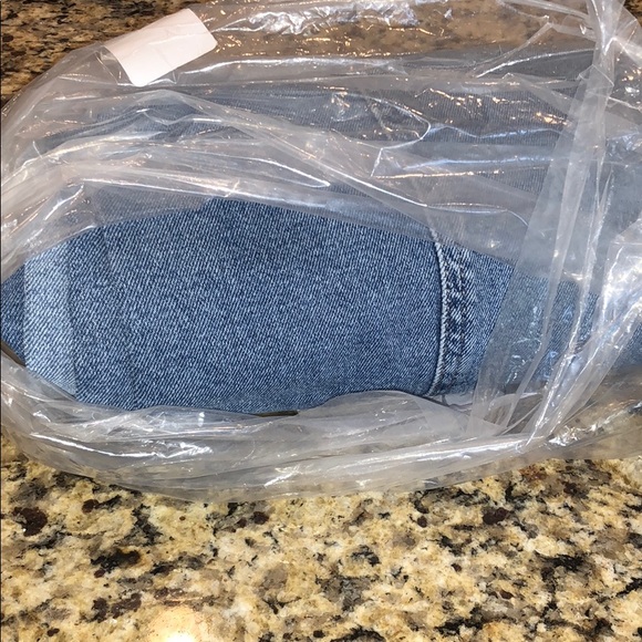 $128 Free People A line overalls in beach blue - Picture 7 of 8